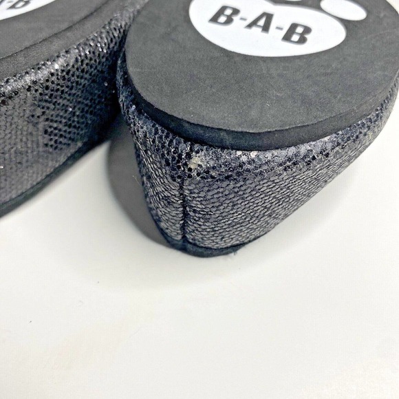 Build A Bear Shoes Black Sparkle Flats BAB Accessories Replacement Mary Janes - Picture 8 of 9